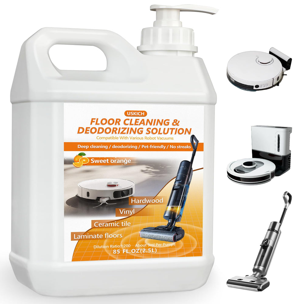 USKICH floor cleaning solution 85oz bottle for deep cleaning and mopping.