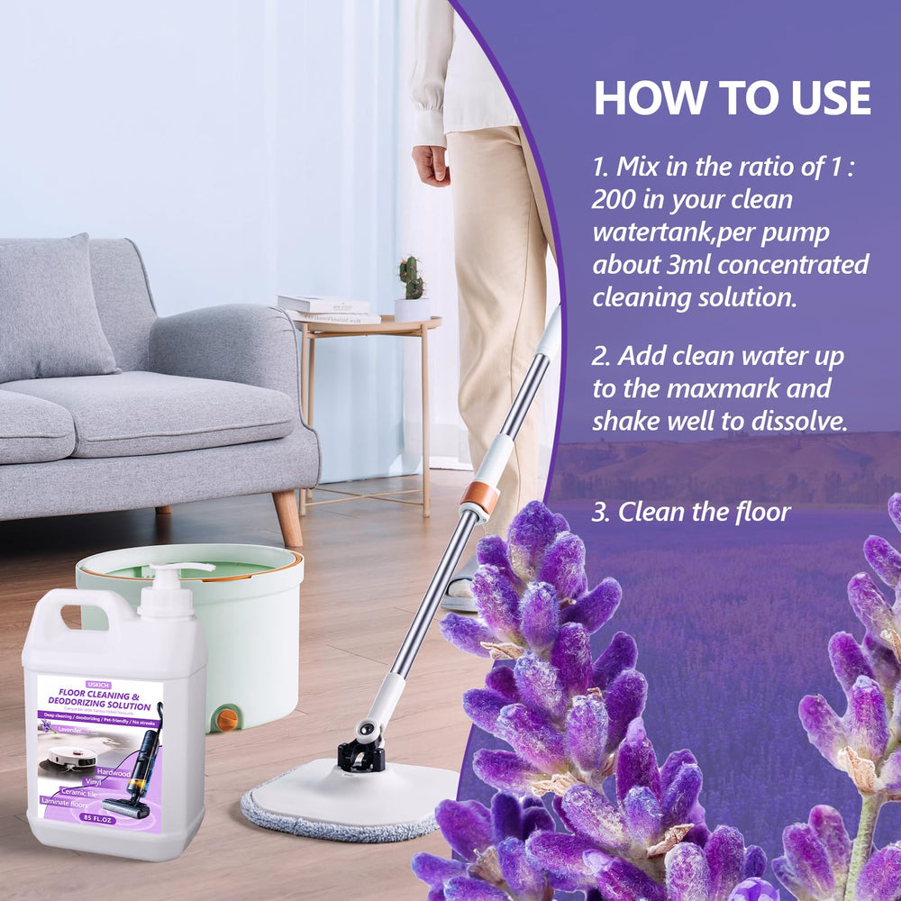 USKICH dilution instructions for quick floor cleaning prep