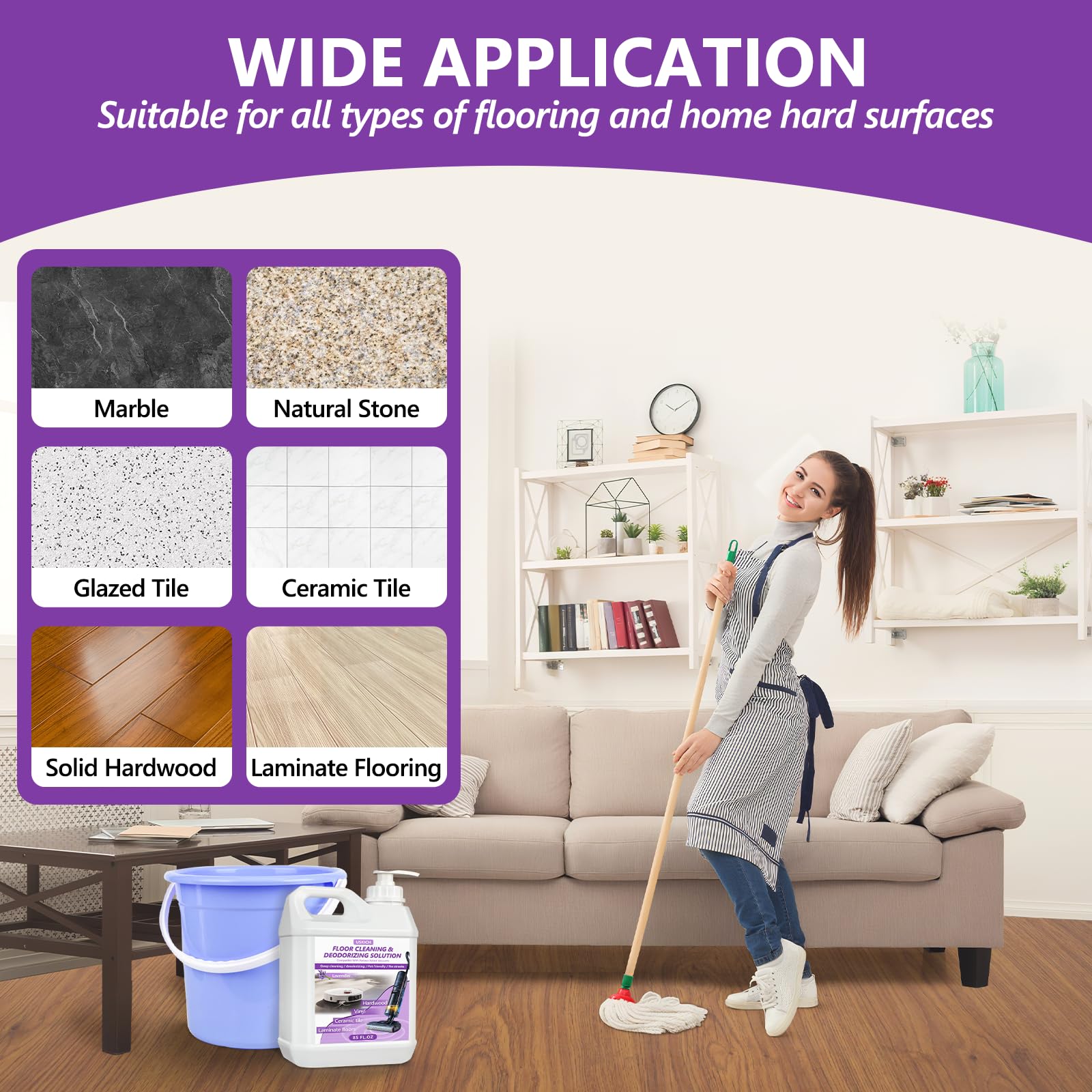 USKICH cleaner compatible with Roborock and other vacuums for mopping
