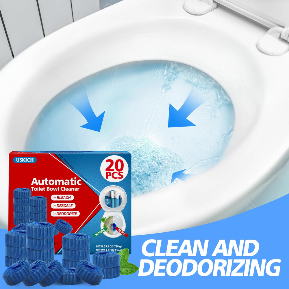 USKICH long-lasting tablet keeps the toilet bowl fresh