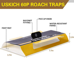 USKICH roach traps easy-set design for discreet under-sink placement
