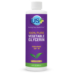 US+ glycerin bottle showcases 32oz size for multipurpose hydration