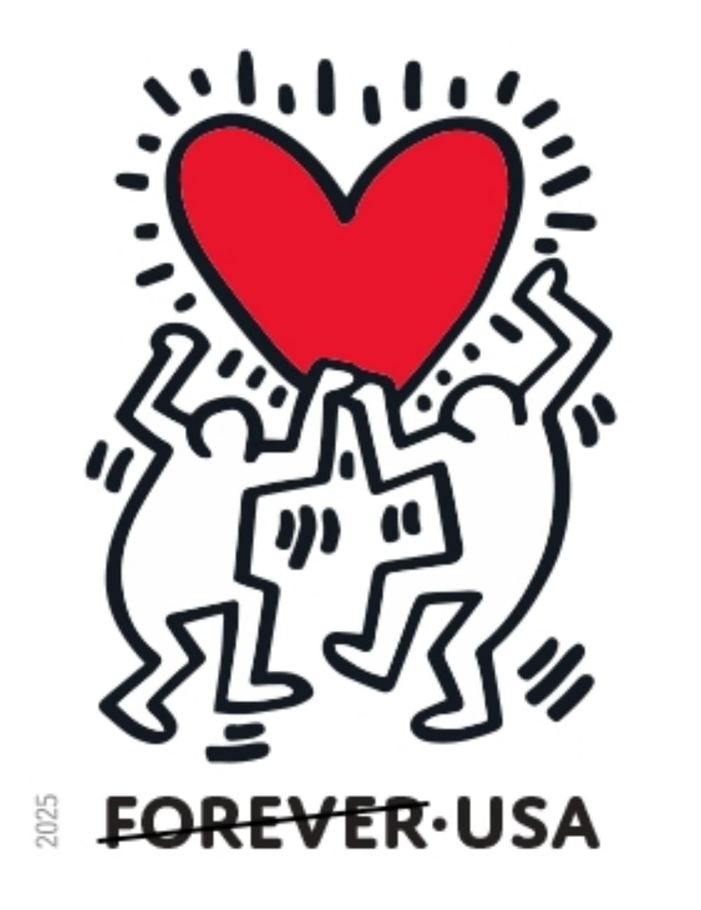 USPS Love 2025 stamps inspired by Keith Haring for meaningful correspondence.