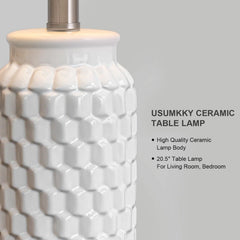 USumkky Balance lamp linen shade softens light for cozy, eye-friendly evenings.
