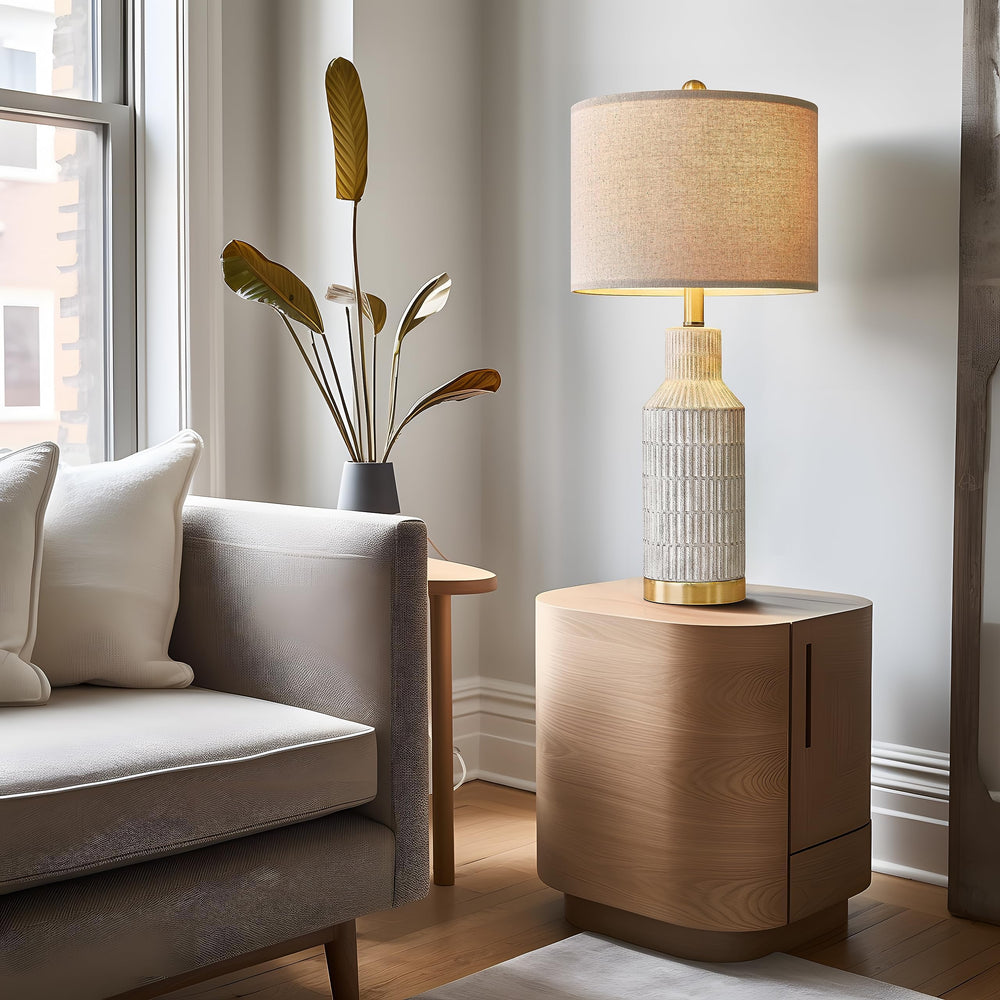 Close-up of the modern ceramic lamp body by USumkky