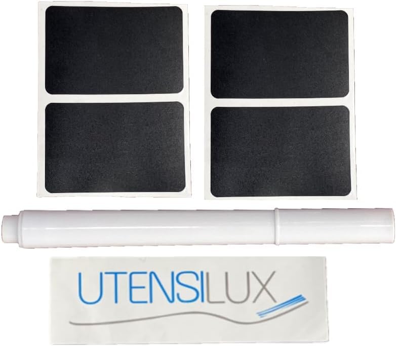 Utensilux Rubbermaid clear labeled containers showing contents at a glance