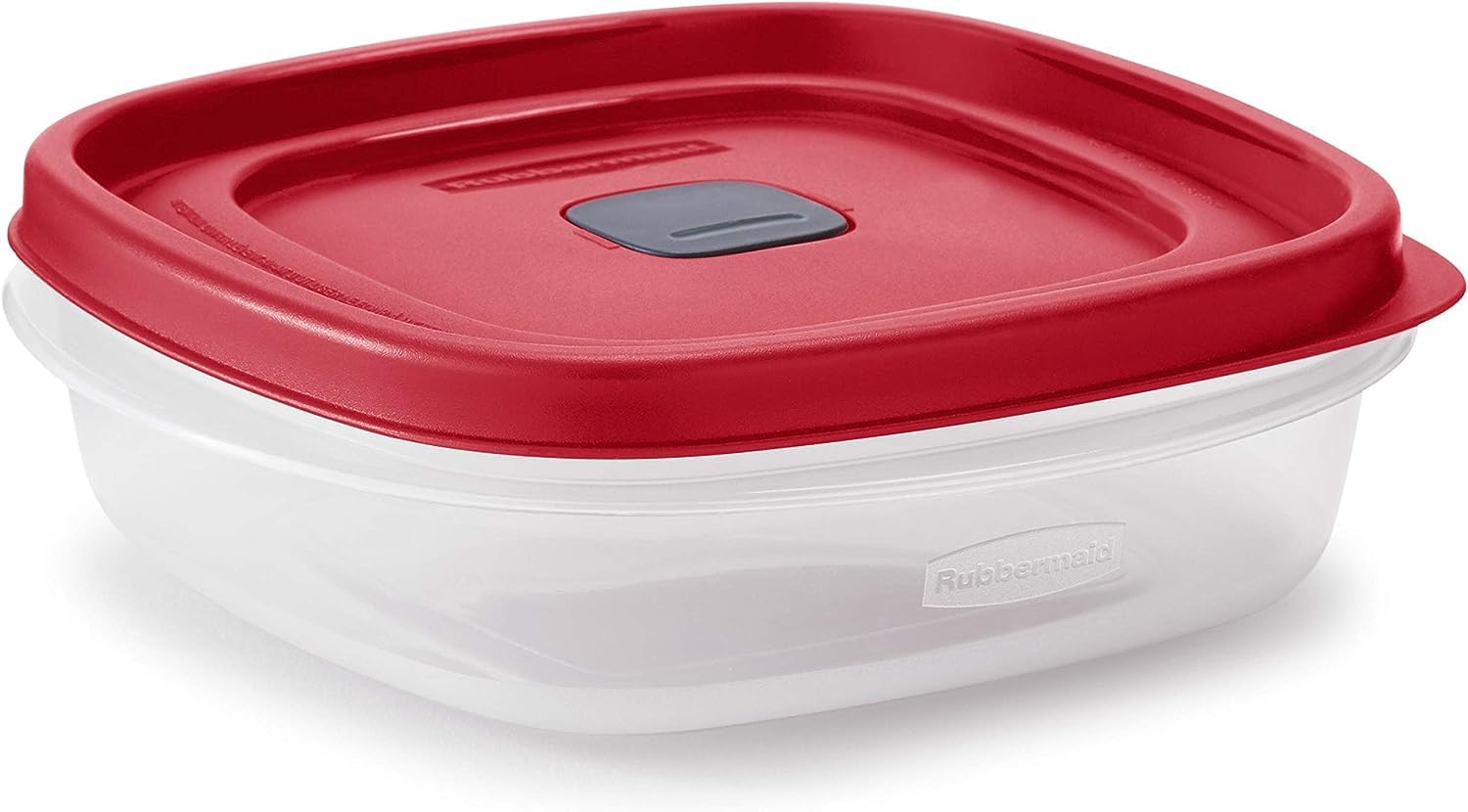 Utensilux Rubbermaid containers stacked to save fridge space