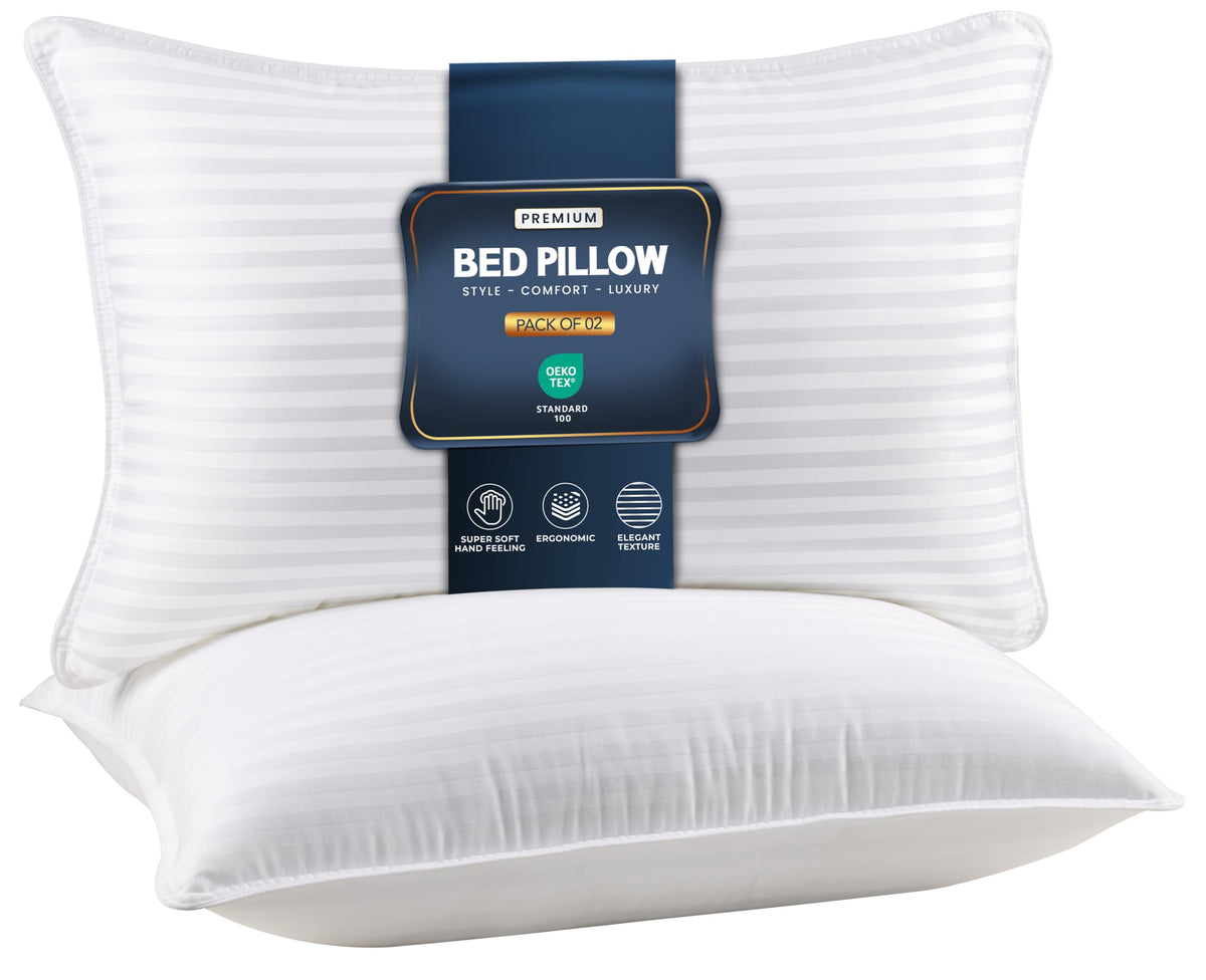 Utopia Bedding bed pillows queen-set white close-up for restful sleep