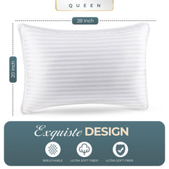 Utopia Bedding pillows plush fiber fill close-up for soft, supportive cushioning