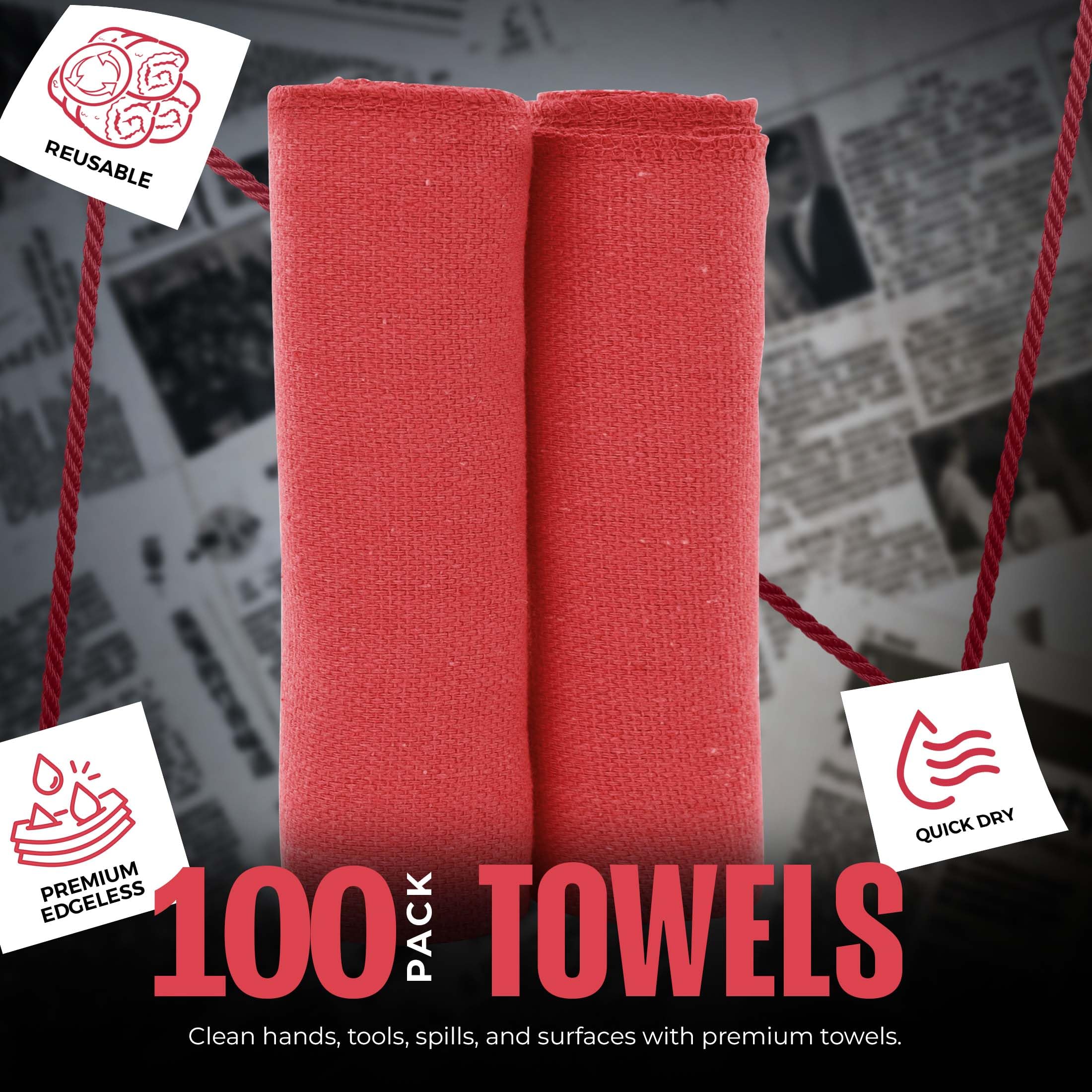 Utopia Towels durable design supports repeated reuse across home, shop, and garage cleaning tasks.