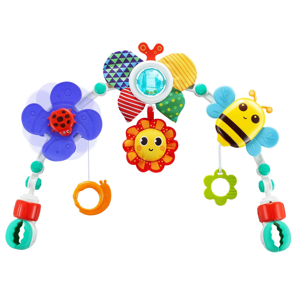 UTOPLIKEY baby arch attached to stroller with bright visuals for early engagement
