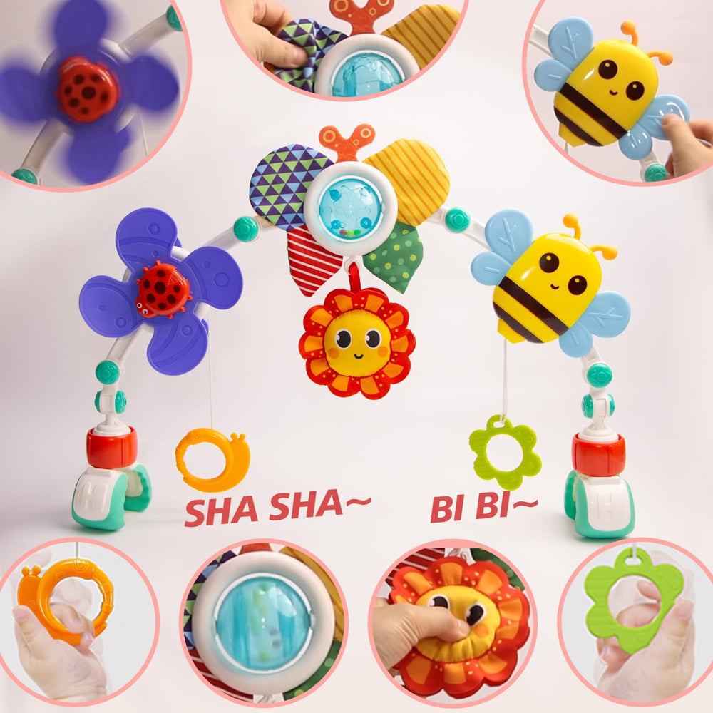 UTOPLIKEY bee and sunflower detachable toys for interactive play