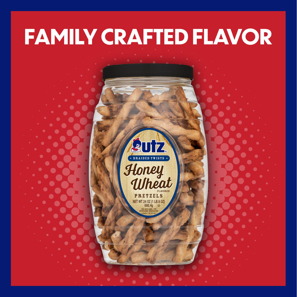 Utz braids with caramel or pumpkin dip pairing inspiration.