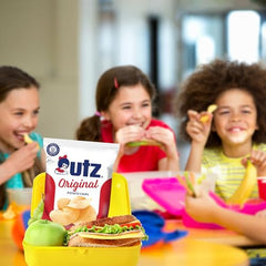 Utz Original Potato Chips close-up showing crunchy, salted edges.