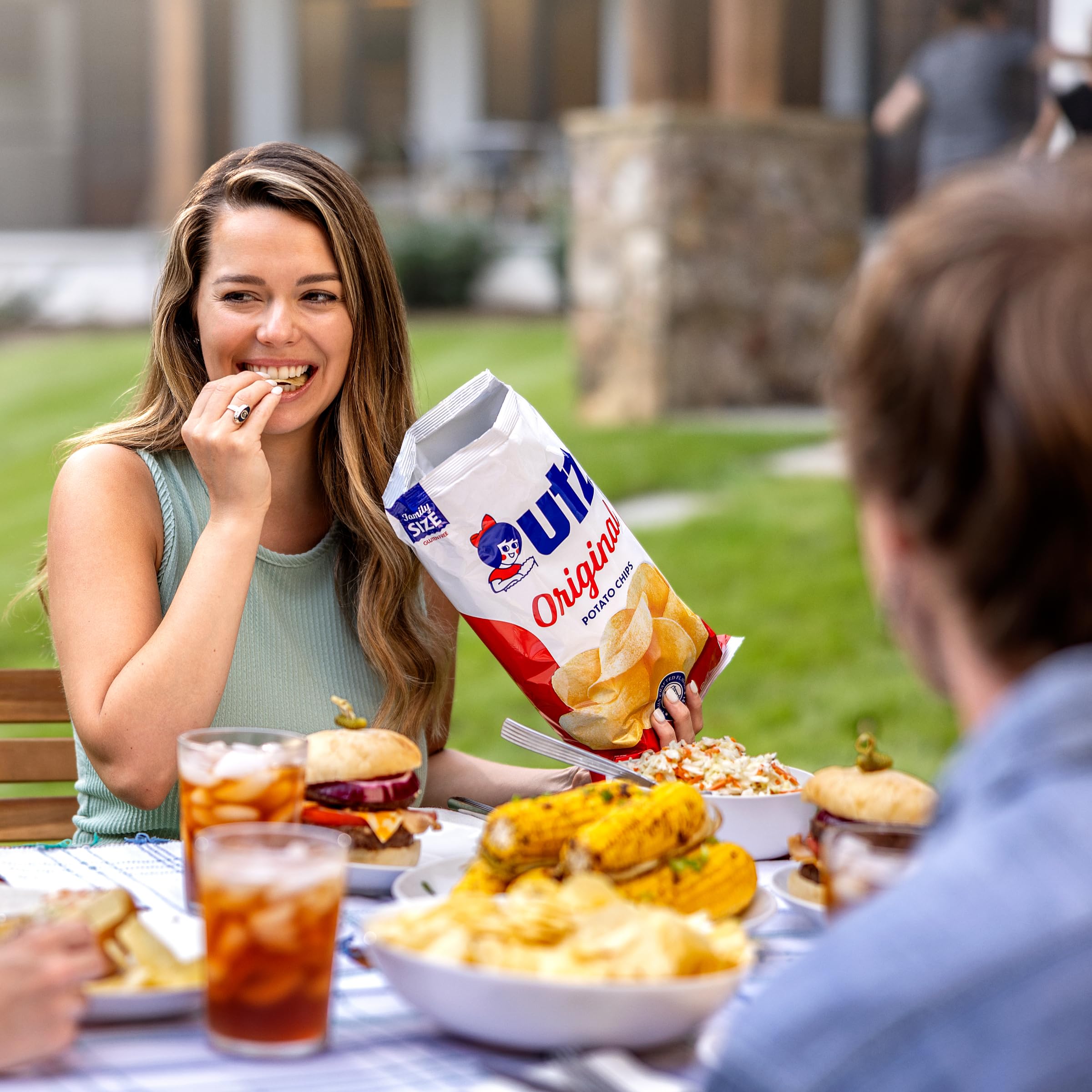 Utz Original Potato Chips gluten-free and kosher-certified for inclusive snacking.