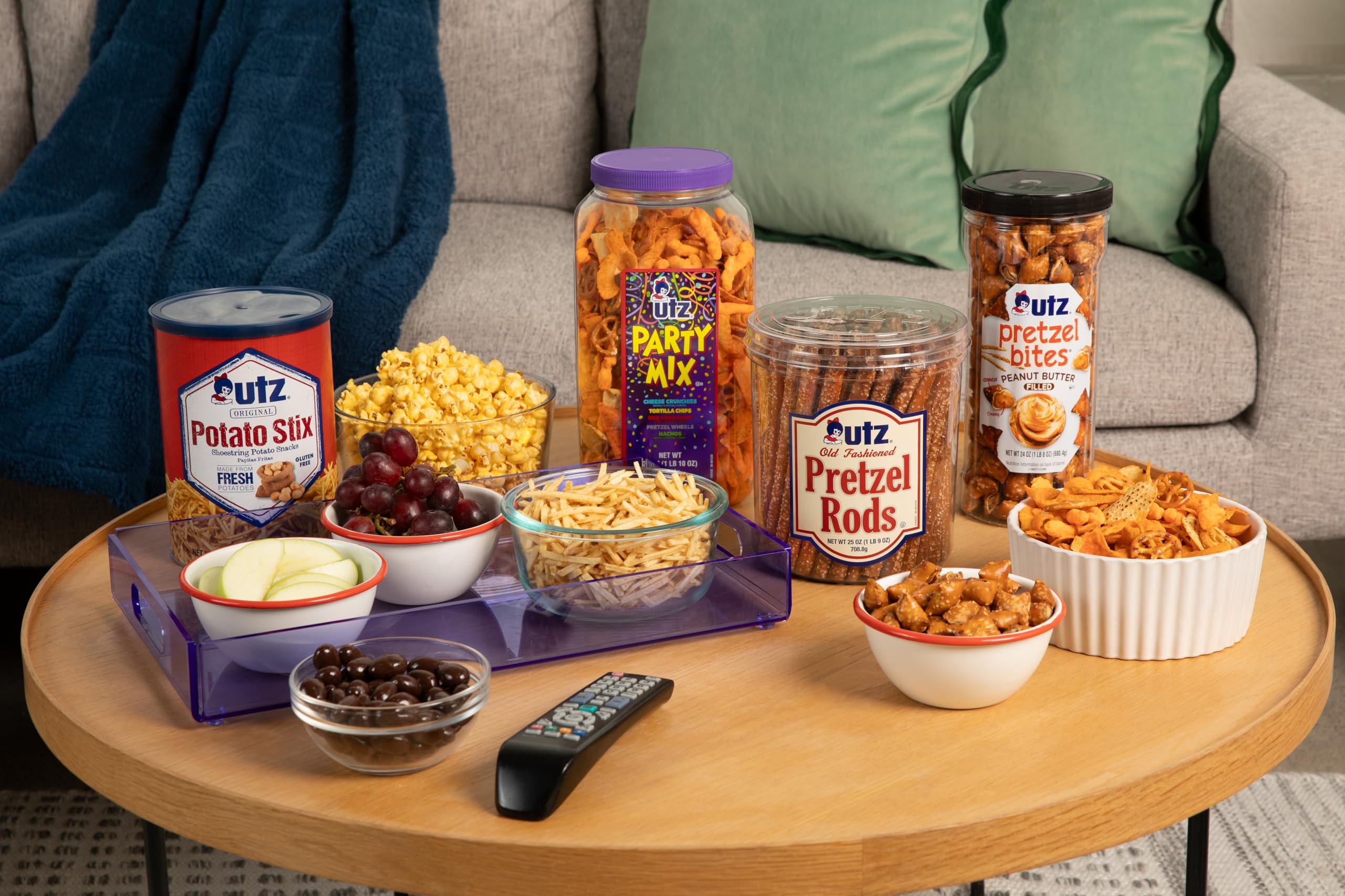 Road-trip ready Utz Potato Stix Original sticks.