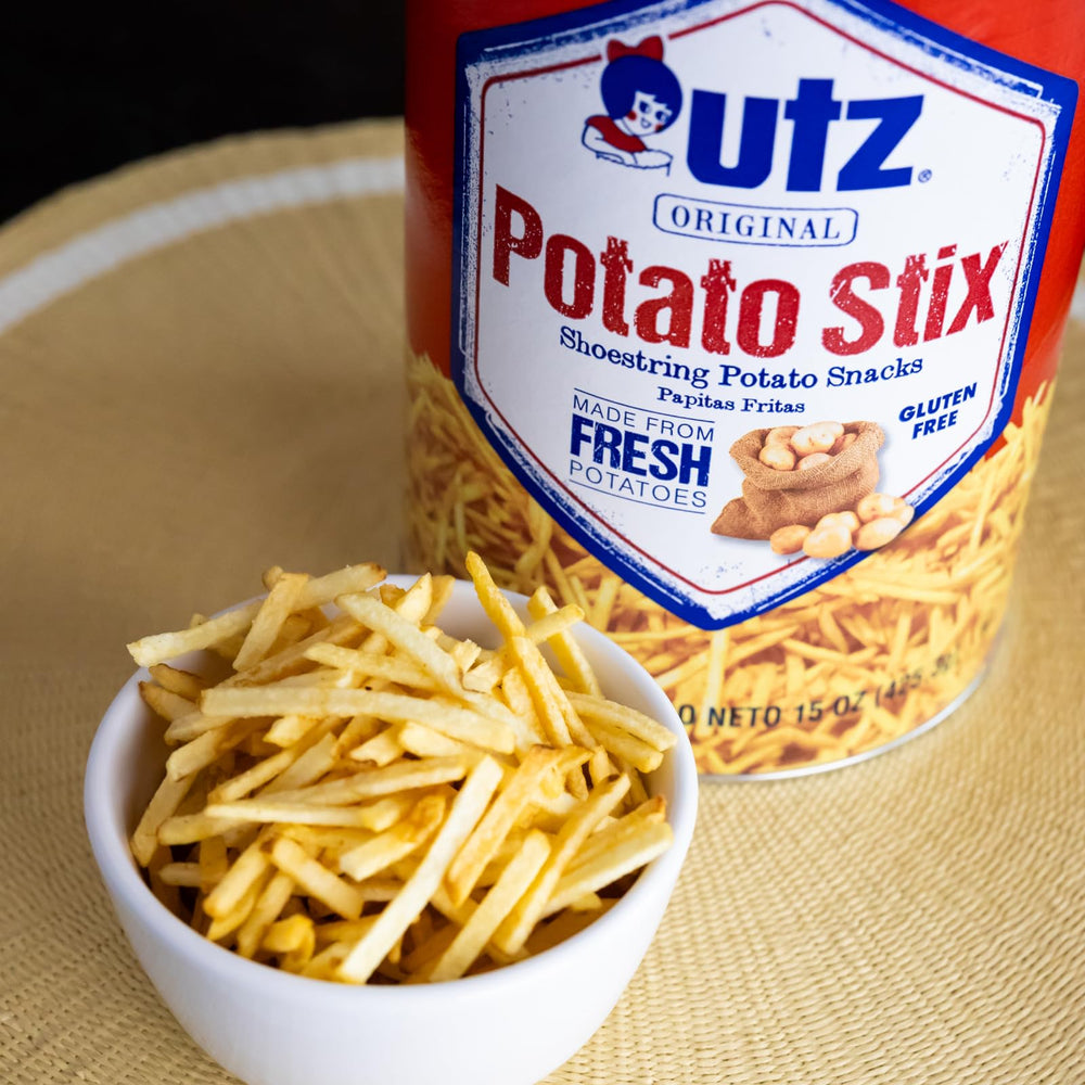 Utz Potato Stix Original salt-kissed crunch for lunch.