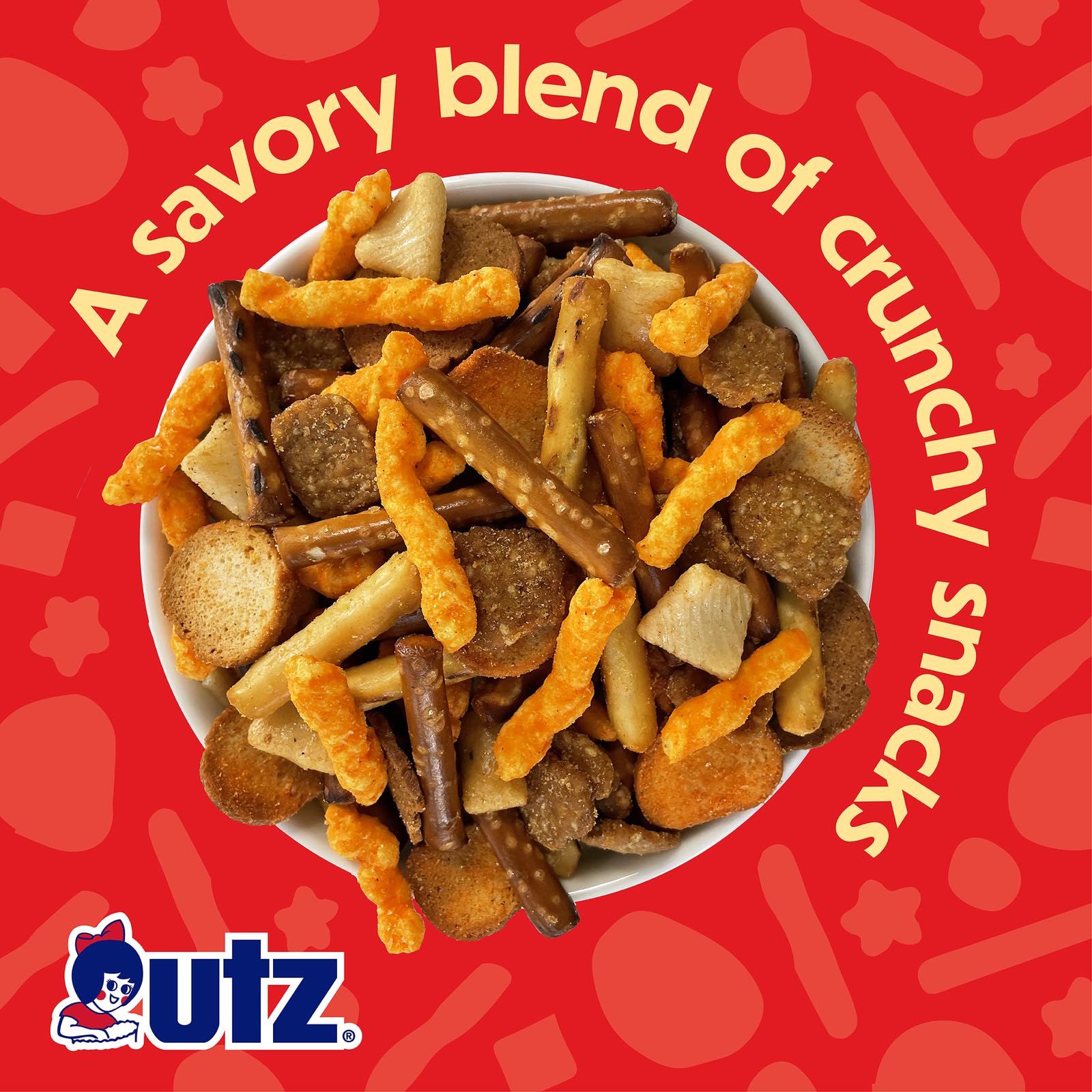Utz Pub Mix honey-roasted sesame chips, sweet-savory bite for movie night