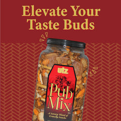 Utz Pub Mix nacho-flavored bagel chips, bold pub-style flavor for game night