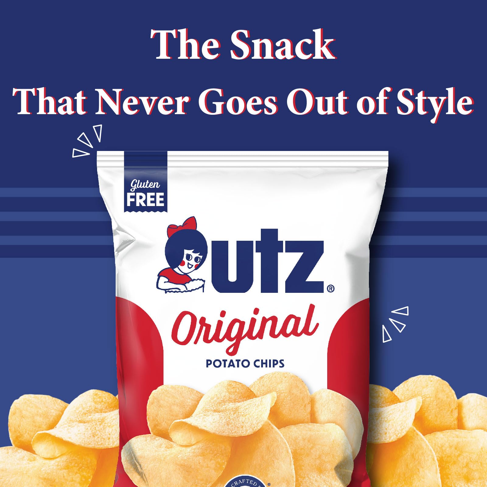 Utz Original Potato Chips as a versatile pantry snack for families.