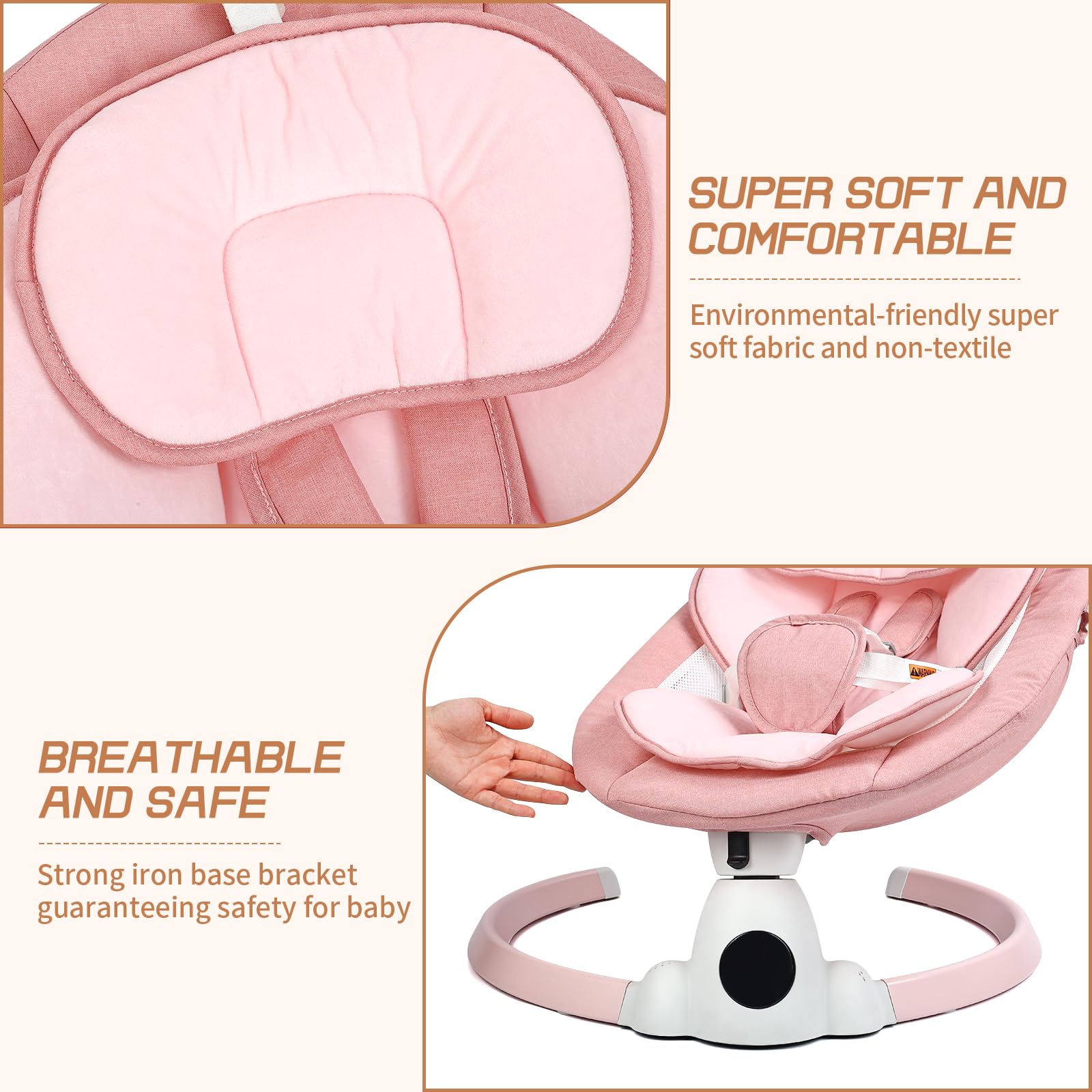Sunshade and mosquito net protect your baby outdoors.