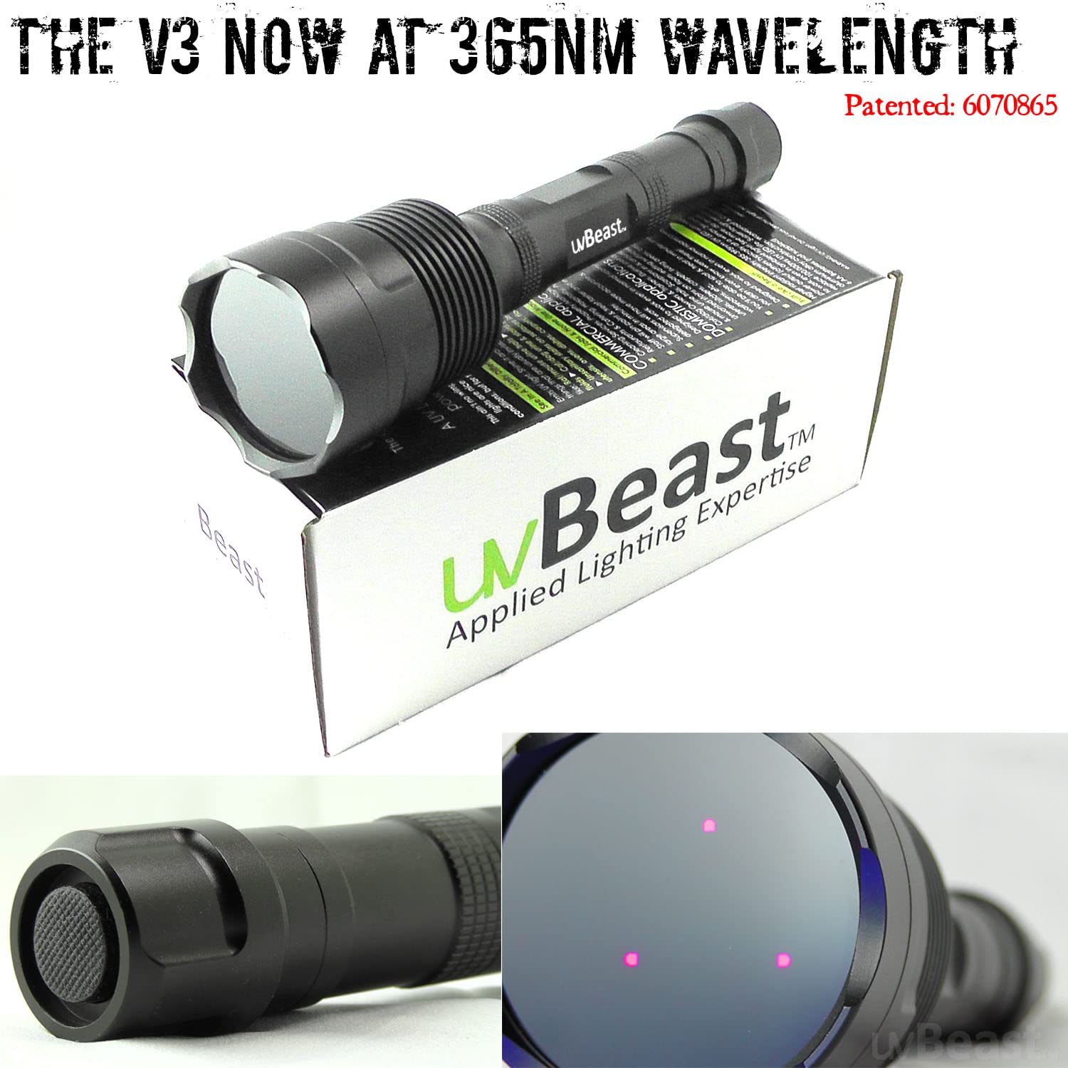 uvBeast V3 365nm range enables long-range UV detection in the field