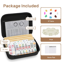 uvcany mexican train dominoes portable case keeps everything together for travel and storage.