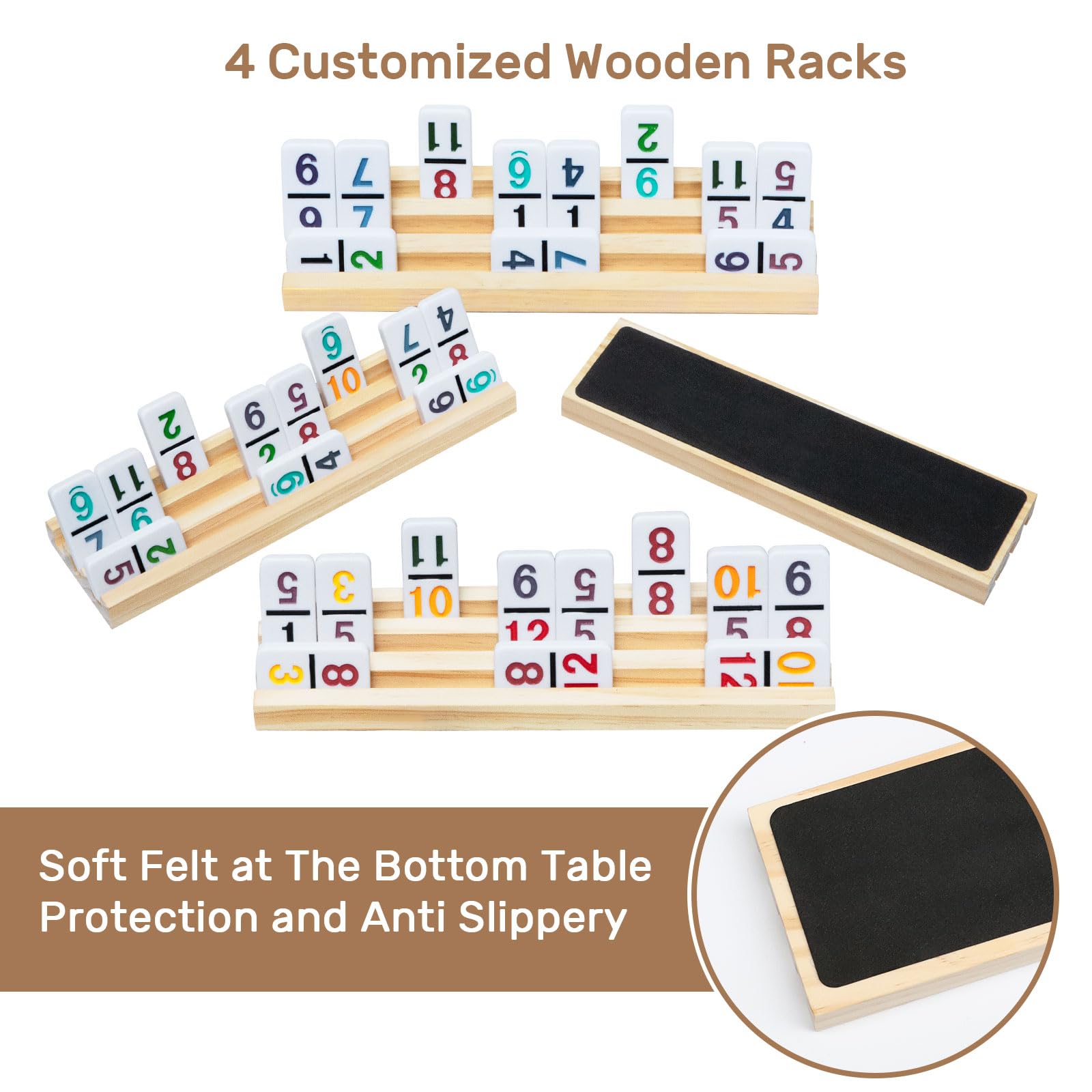 uvcany mexican train dominoes colored trains showcase bright hues to spark colorful gameplay.