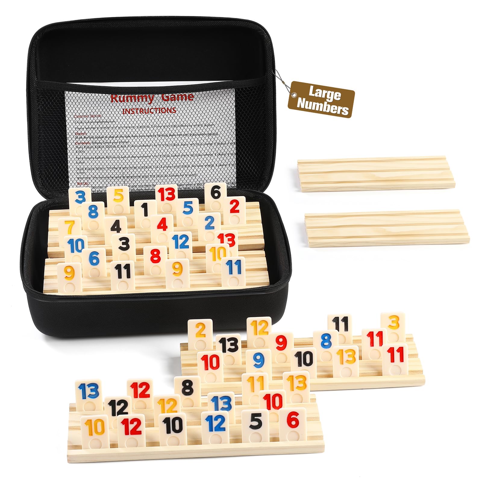 uvcany Rummy Cube 6-player edition case keeps all pieces neatly organized for travel