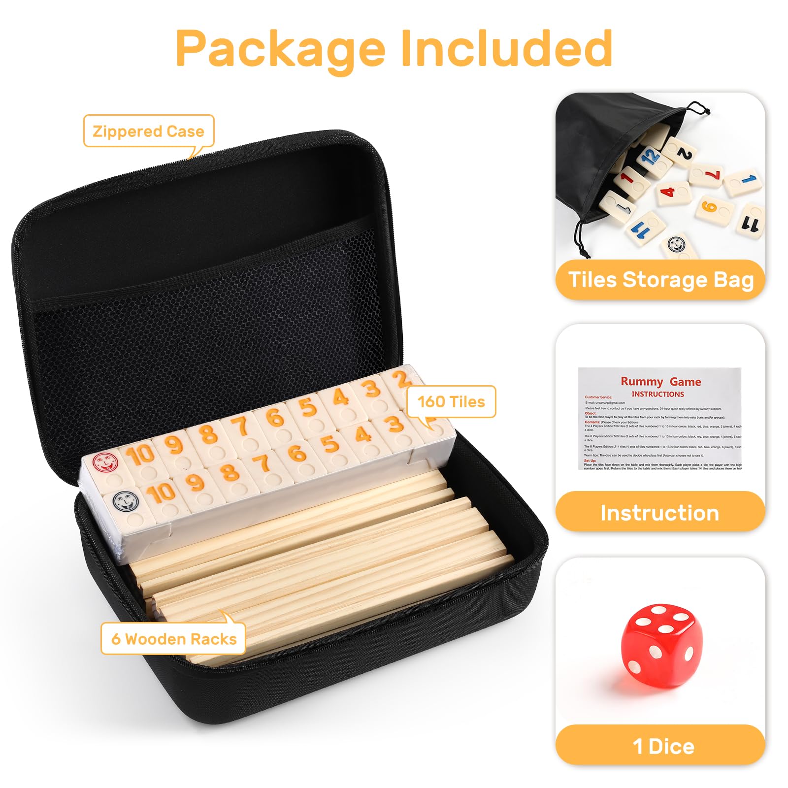 uvcany Rummy Cube zippered case protects tiles for on-the-go gaming