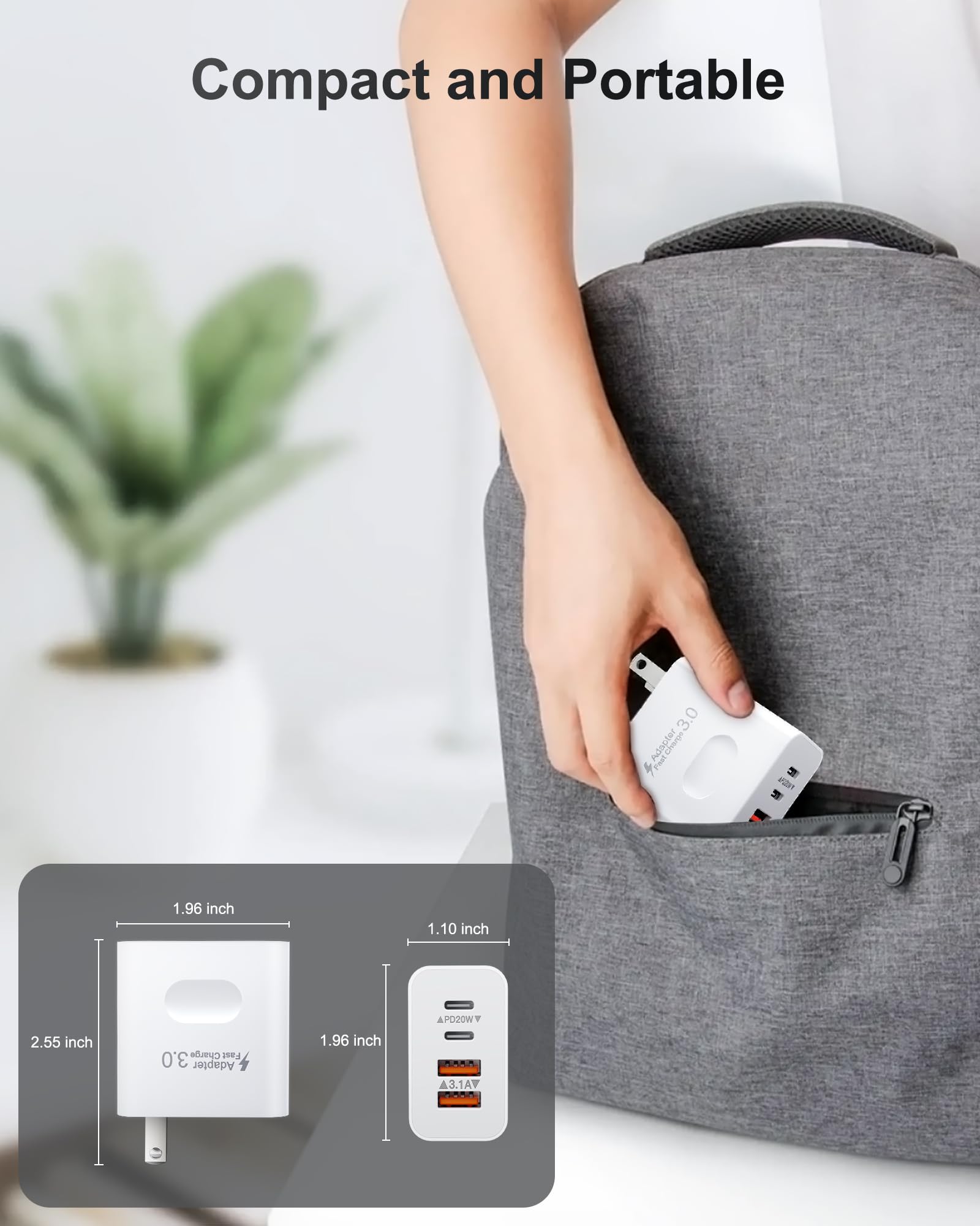 UVRESINME travel-ready charger packs for home, office, and on the go.