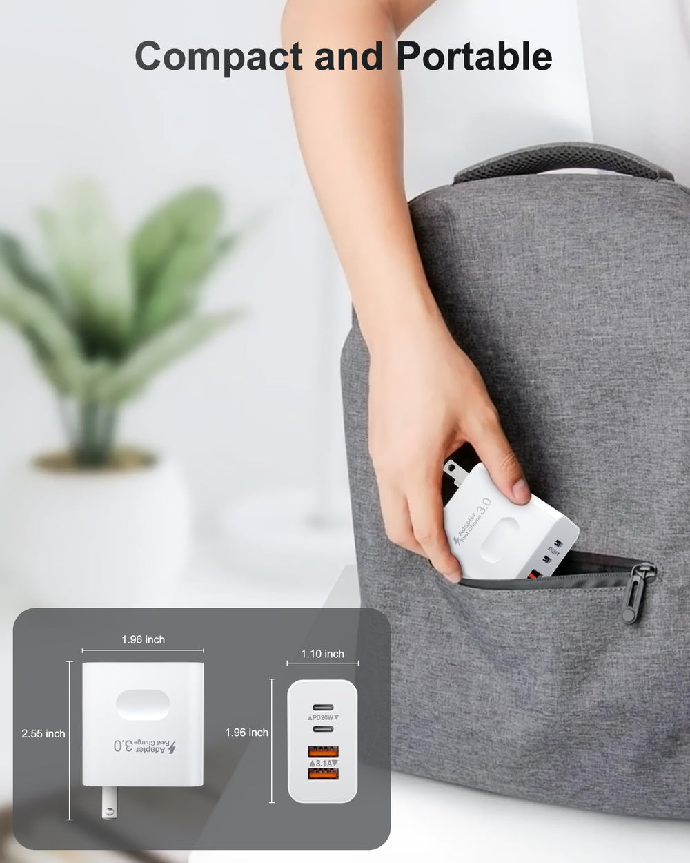 UVRESINME travel-ready charger packs for home, office, and on the go.