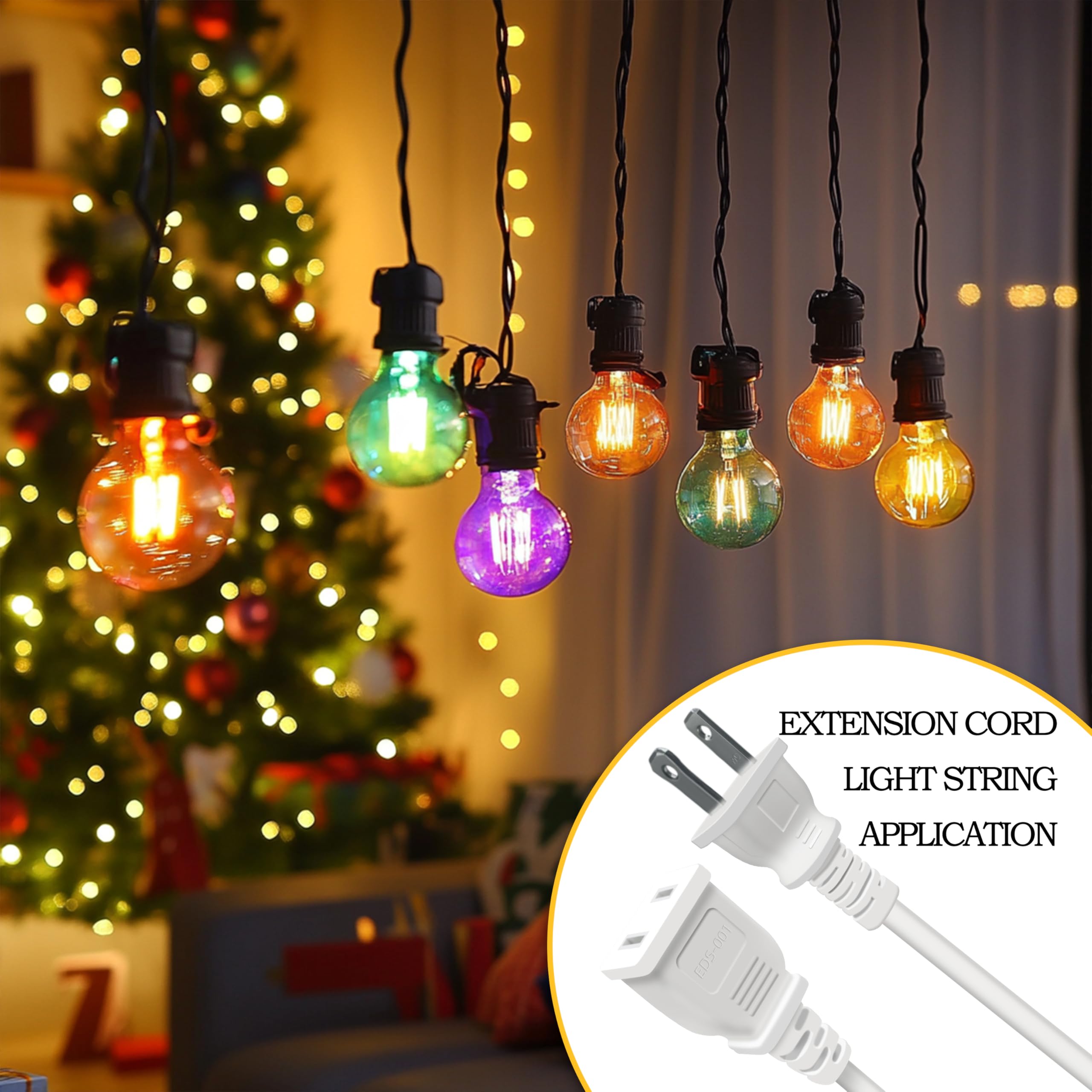 UVTaoYuan 2-prong polarized plug ideal for lamps and small electronics