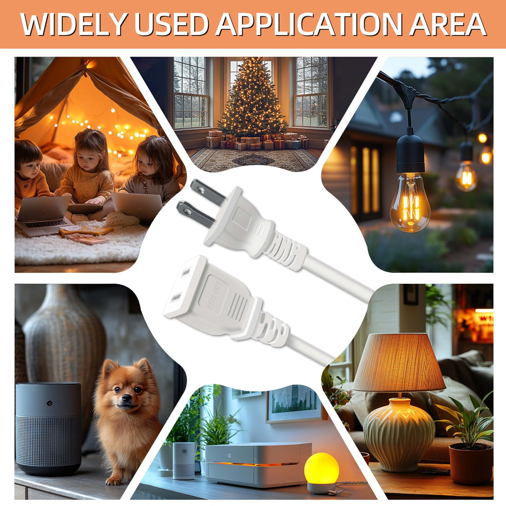 UVTaoYuan flat white cord design blends with rooms and reduces bulk