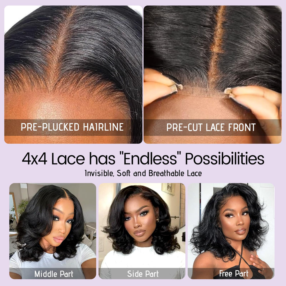 UVVUVV 180-density body wave wig for fuller look.