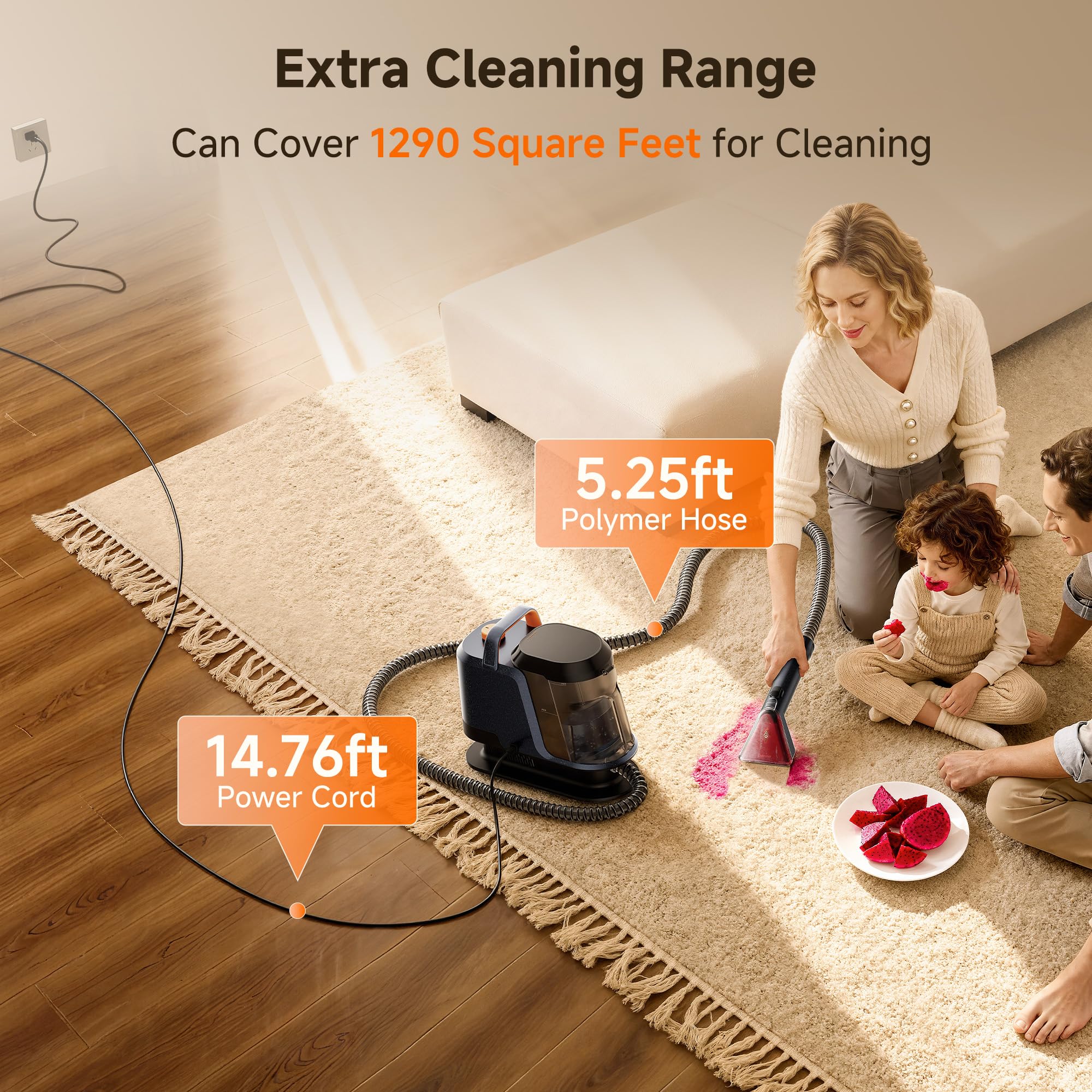 Uwant cleaner used on furniture and car interiors.