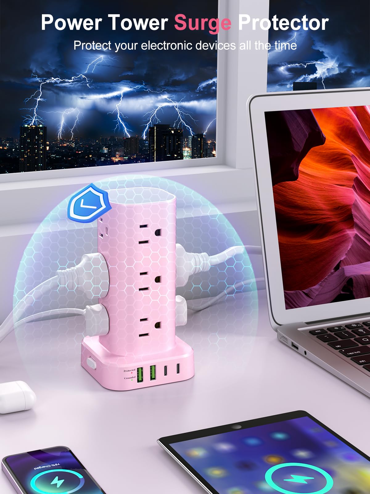 UWIWUTEI 1800J surge protection guards devices from spikes