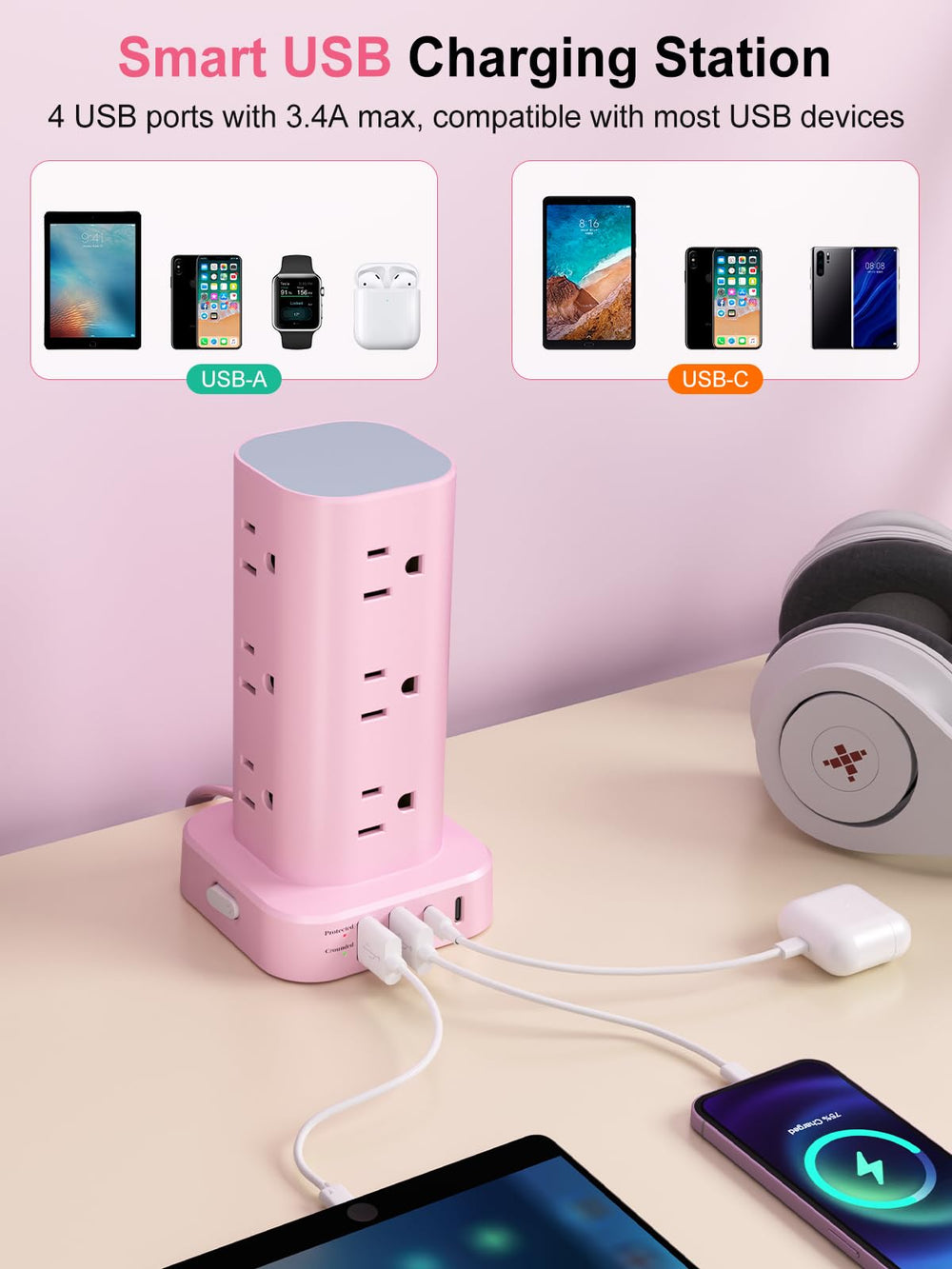 UWIWUTEI 6 ft extension cord offers flexible room placement