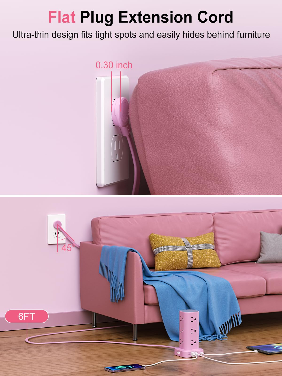 UWIWUTEI USB fast charging ports power multiple devices quickly