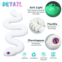 uyrzwek snake toy with detailed texture for lifelike desk decor.
