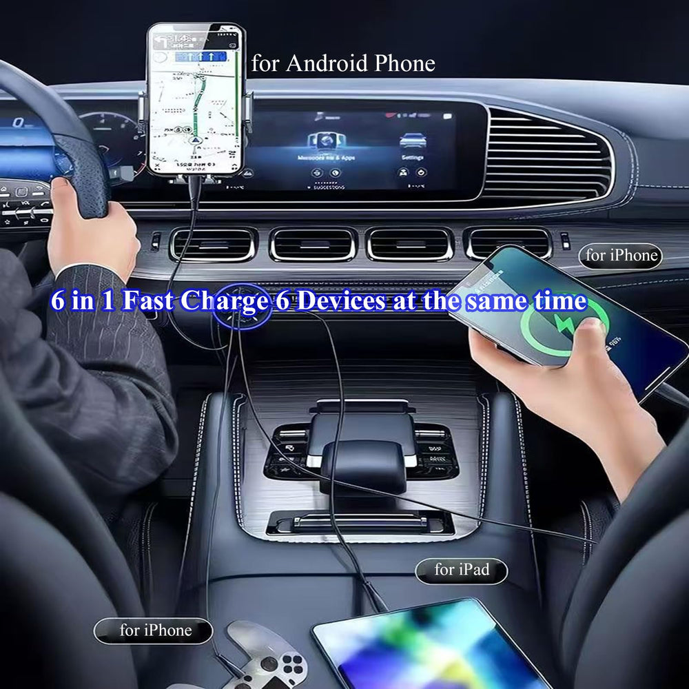 UYUXIO multi-device charging enables simultaneous phone charging.