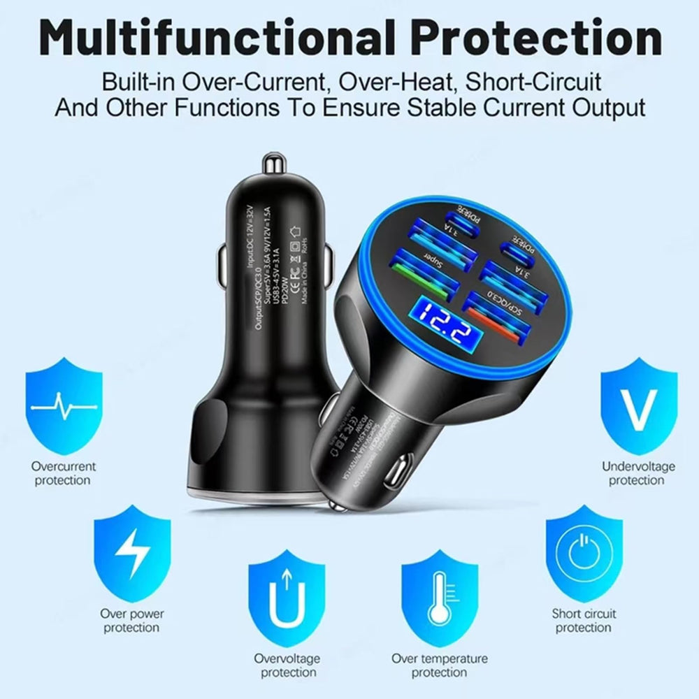 UYUXIO volt-meter display indicates battery health while driving.