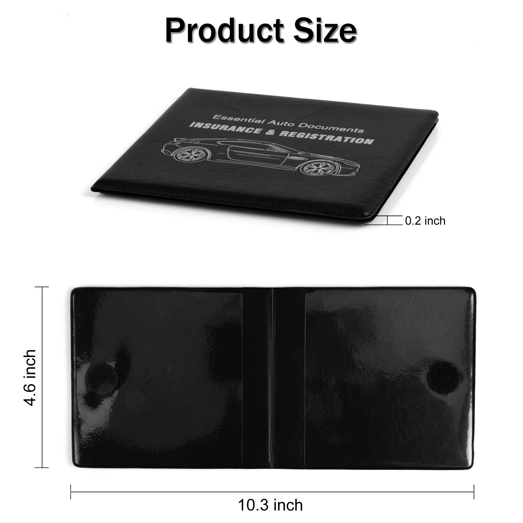 UYYE insurance card holder with a transparent pocket for easy viewing.