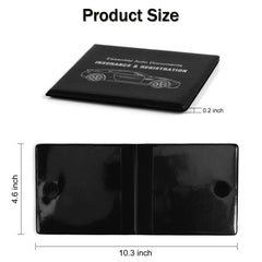 UYYE insurance card holder with a transparent pocket for easy viewing.