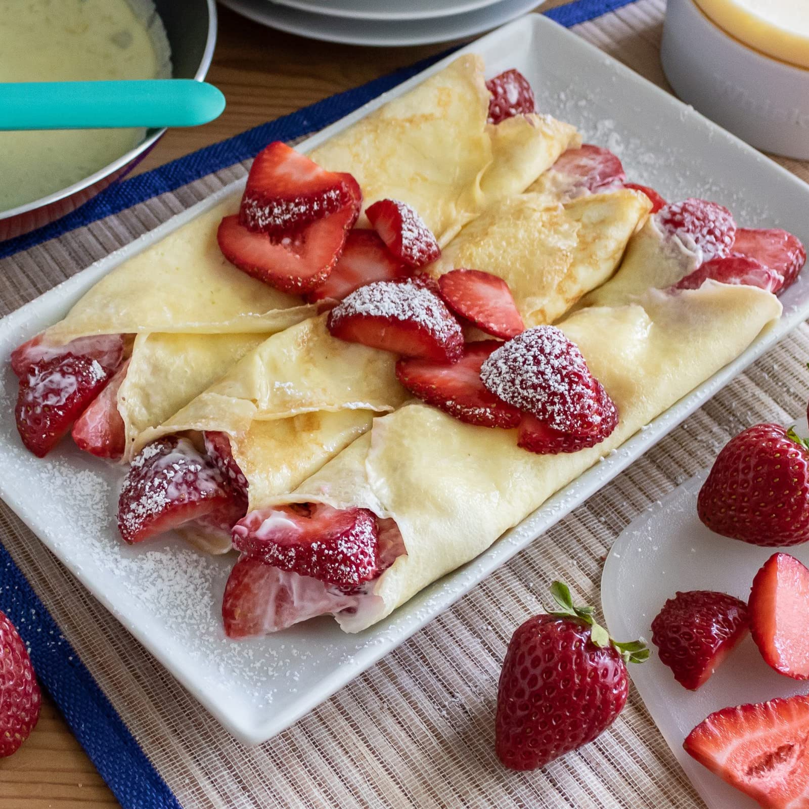 UZOU BlenderBall inside bottle blends smoothly for lump-free batter.