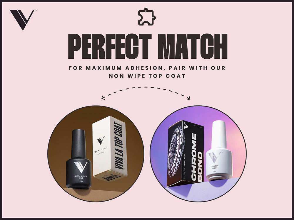 V Beauty Pure chrome system creates lasting, high-shine results.