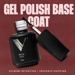 V Beauty Pure Gel Base Coat tip dispense demonstrates precise application and strong adhesion