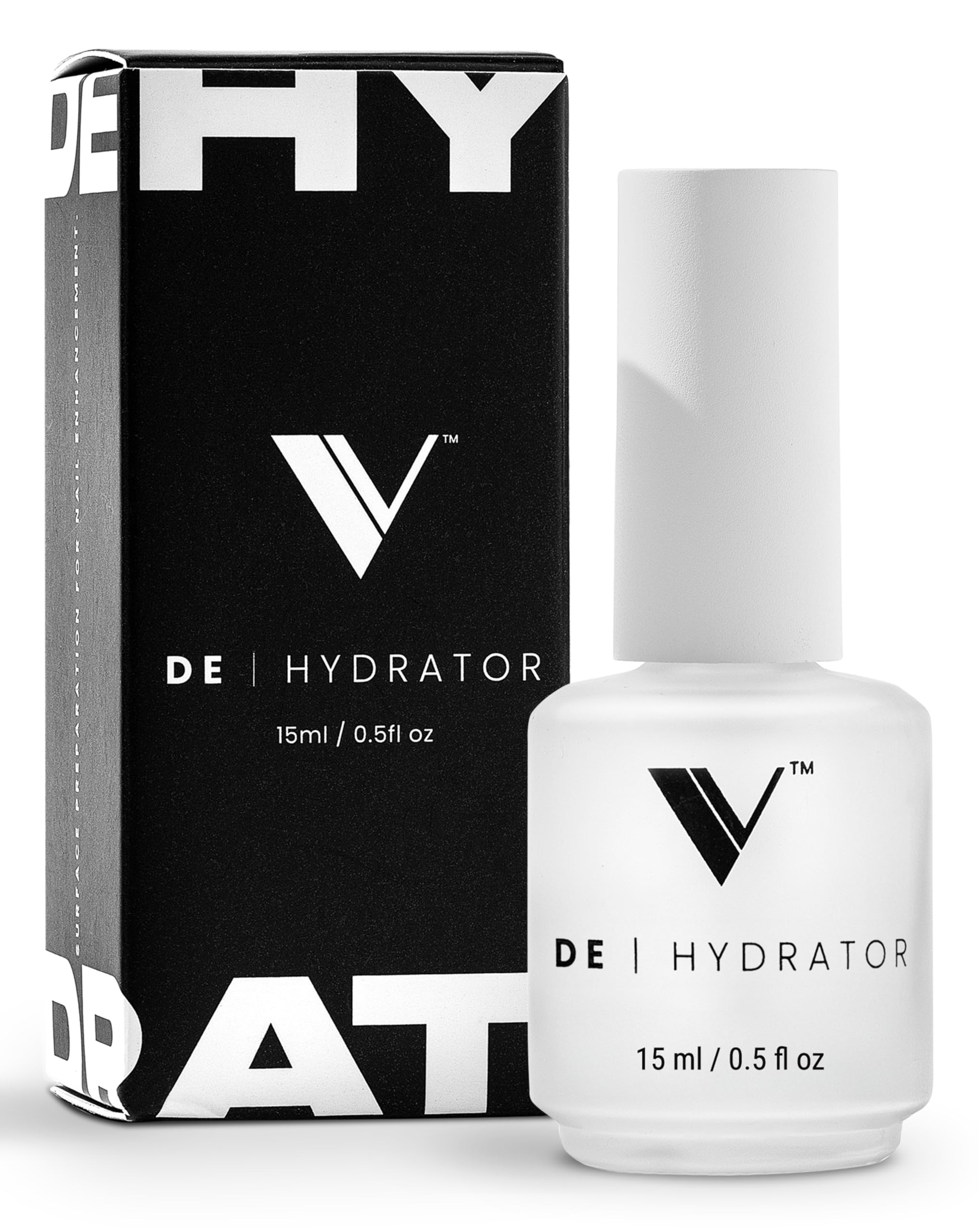 V Beauty Pure Nail Dehydrator bottle closeup shows clear formula for pristine nail prep.