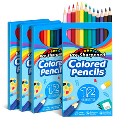 V-Opitos 48-count colored pencils bulk set with 12 colors for classrooms and group projects