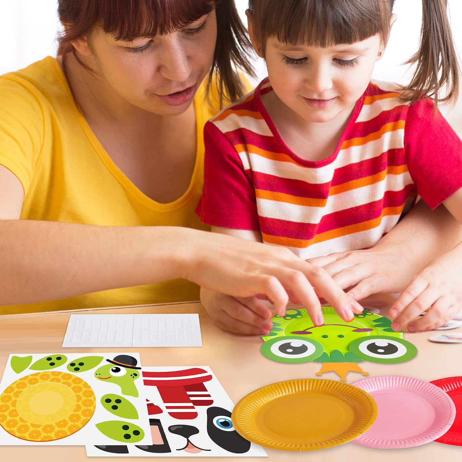 V-Opitos zebra plate craft invites imaginative play with bright shapes